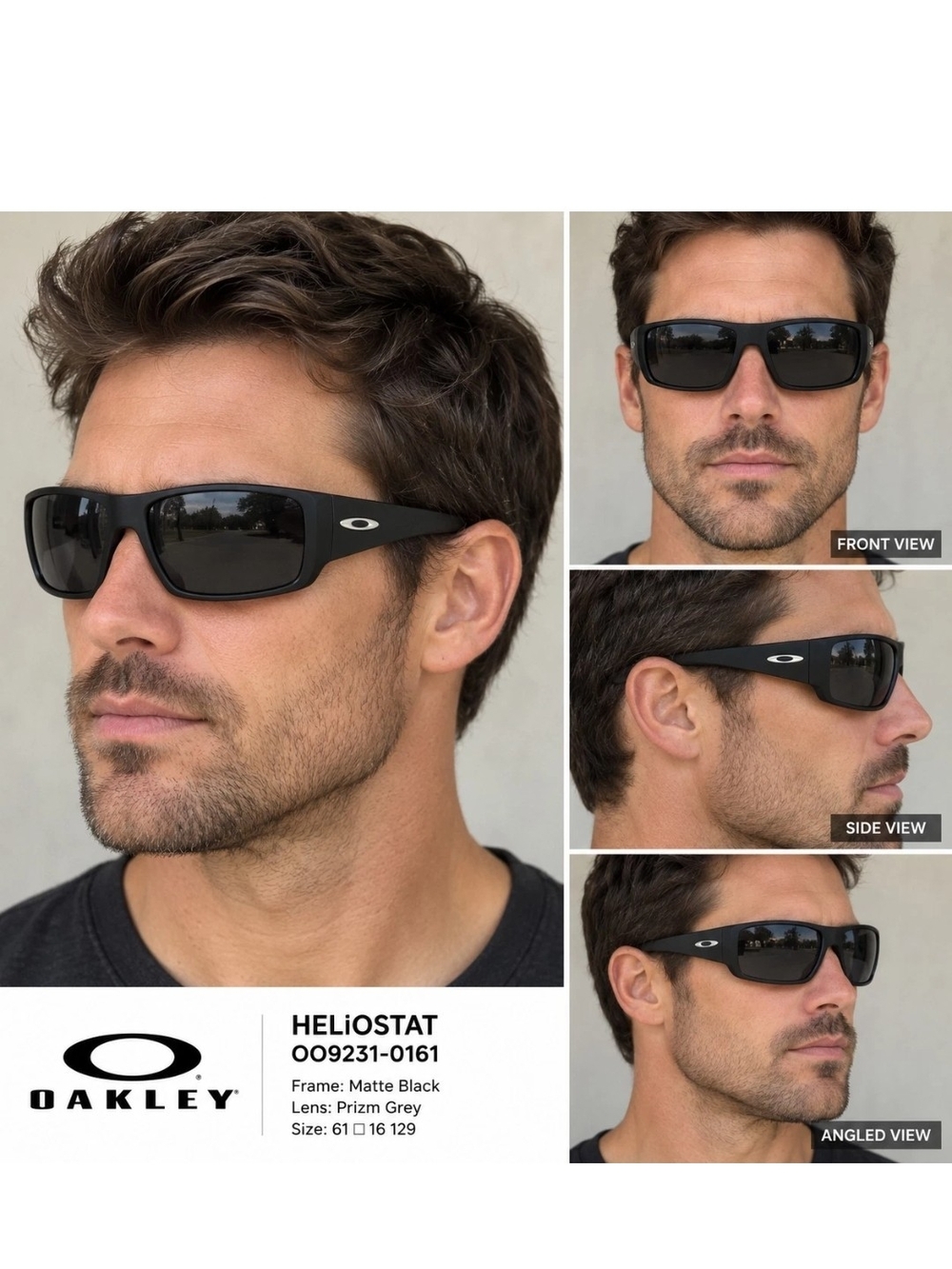 Oakley Heliostat Matte Black with Prizm Grey Lenses